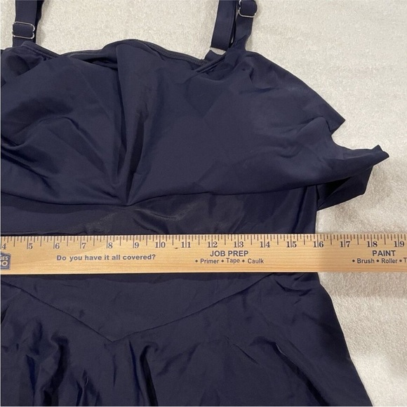 Women’s Tankini Bathing Suit Swimsuit Top only Navy Blue Size 20 NWOT - Picture 4 of 7